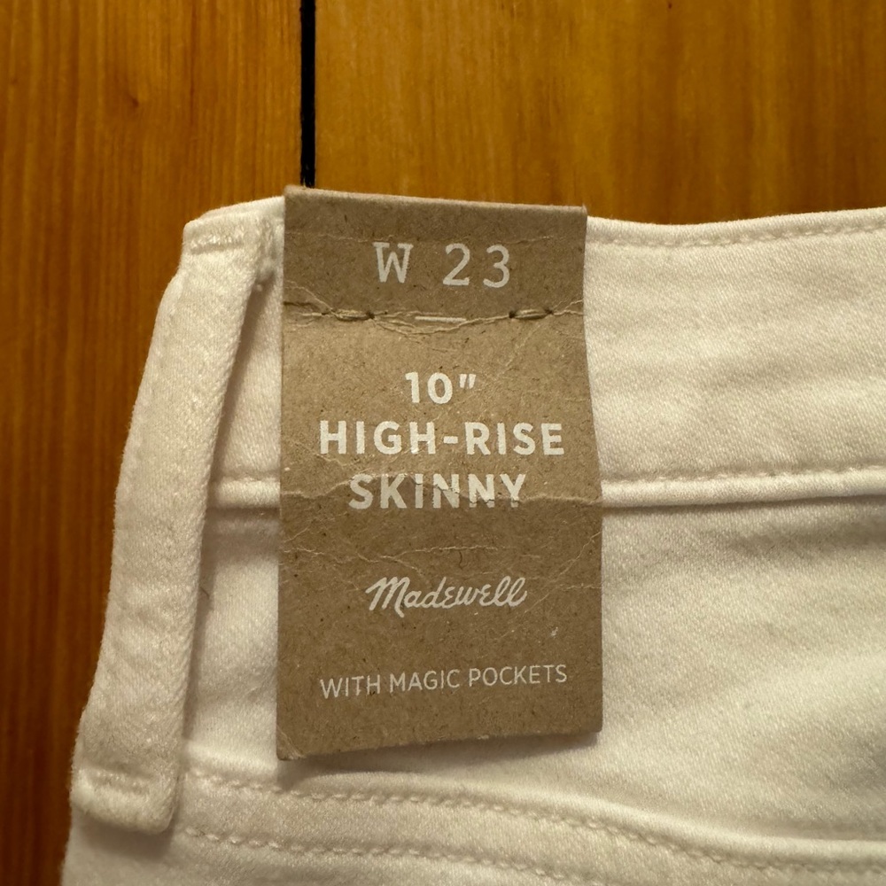 Madewell white skinny jeans